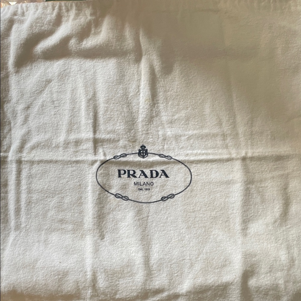 Prada white and blue dust bag